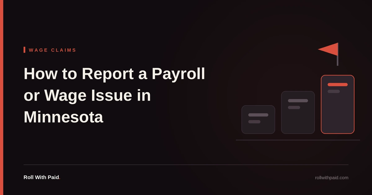 How to Report a Payroll or Wage Issue in Minnesota