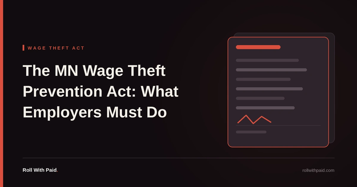 MN Wage Theft Prevention Act: What Employers Need to Know