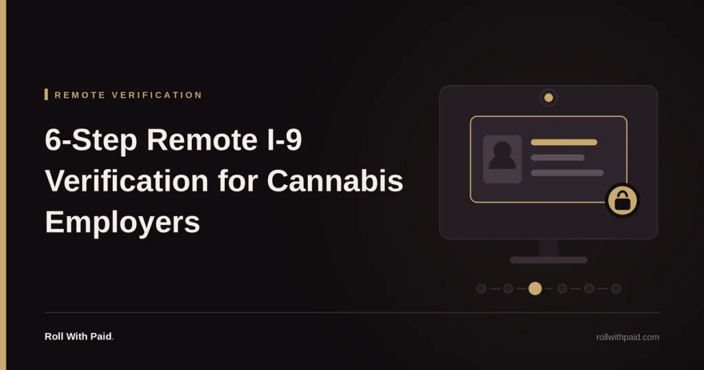 Remote I-9 verification for cannabis employers.