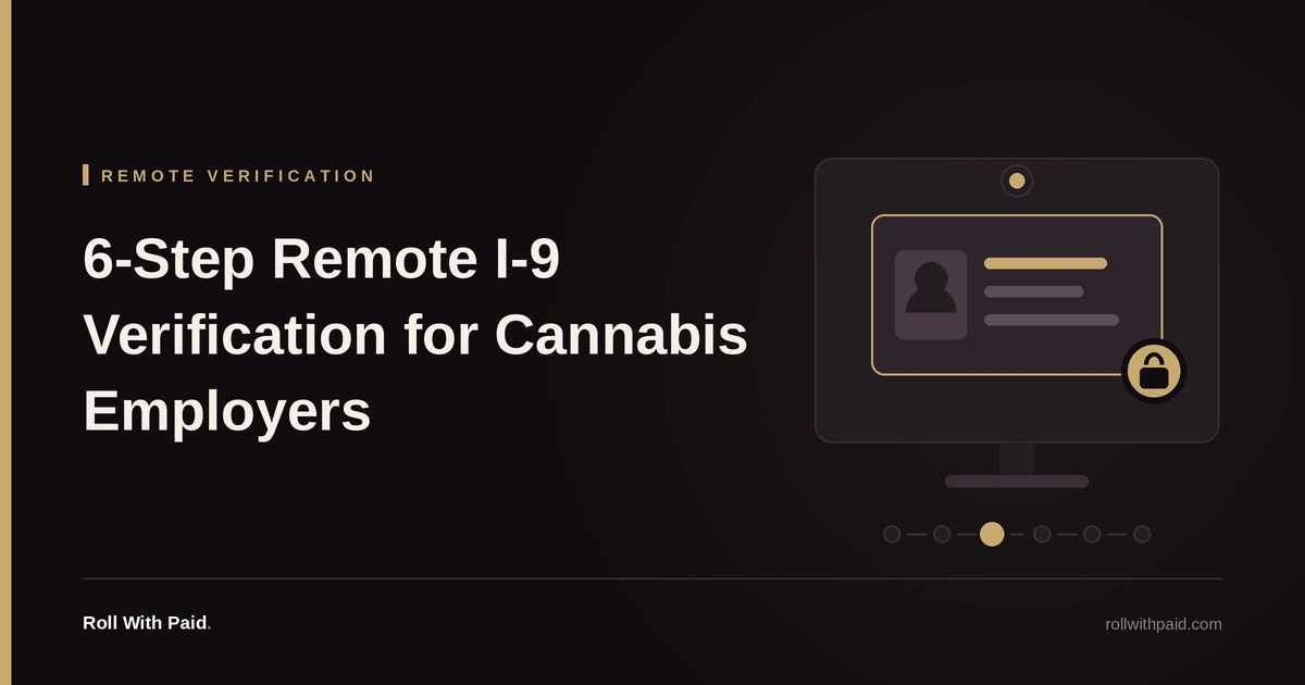 Remote I-9 verification for cannabis employers.