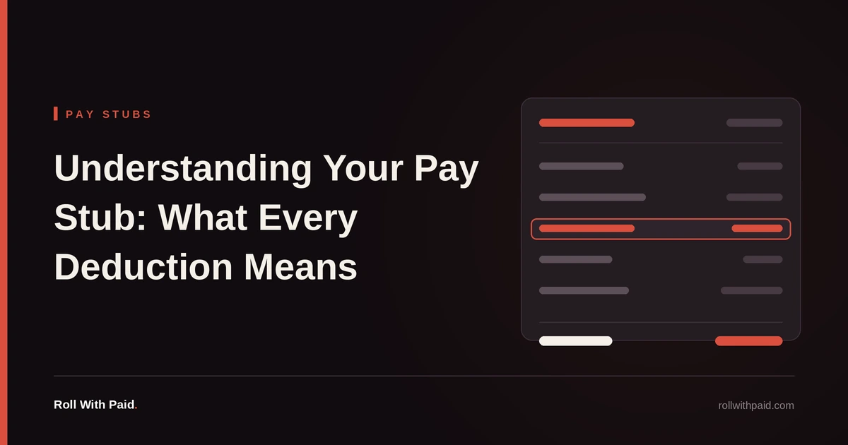 Understanding your paycheck.