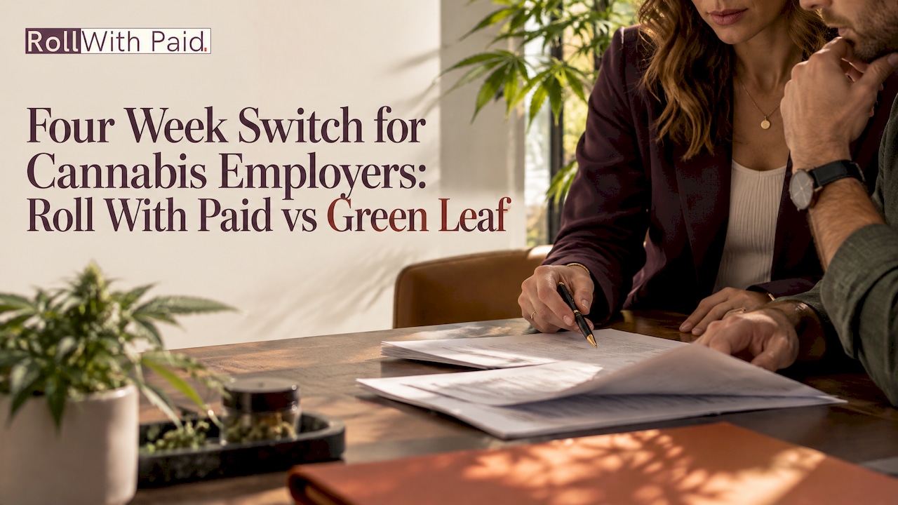 Business owners comparing payroll service agreements