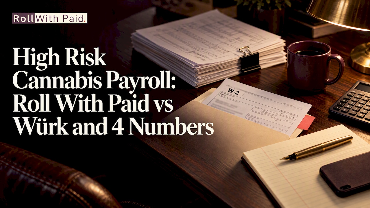 Decorative cannabis payroll comparison title card