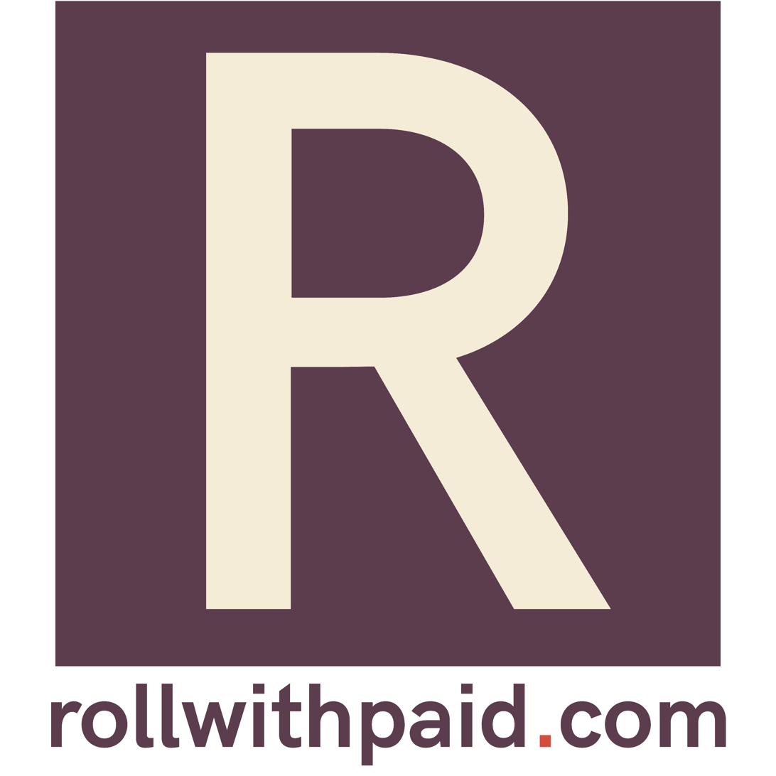 Roll With Paid. square icon mark