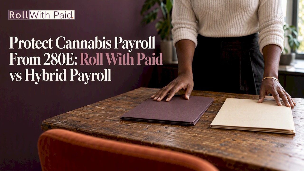 Business owner comparing payroll service folders