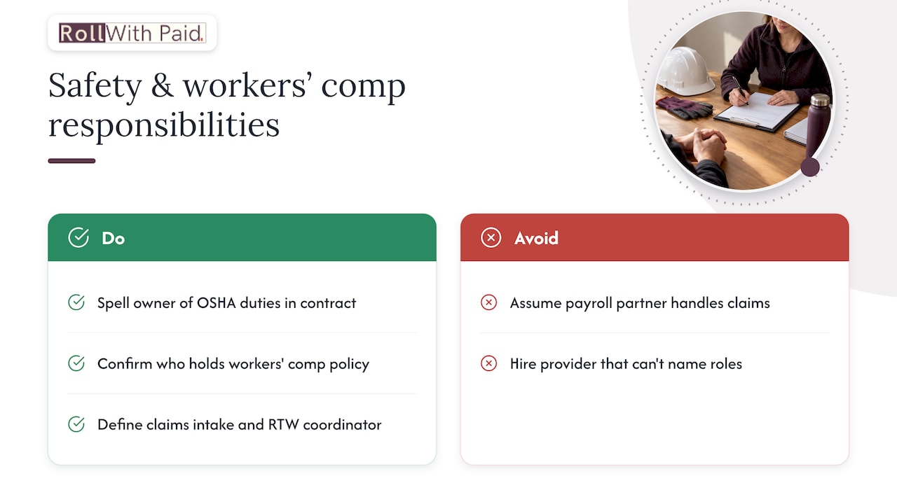 Safety, recordkeeping, and workers' compensation: how HR links to facility risk in cannabis operations — overview diagram