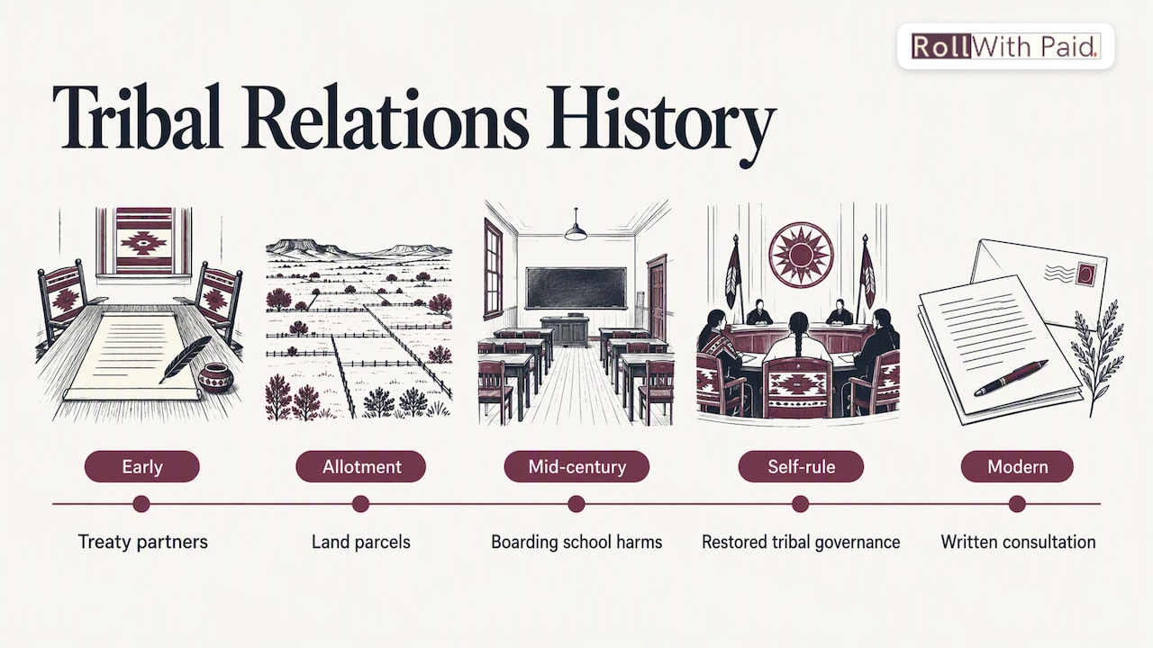 Historical context and evolution of tribal relations in the United States — overview diagram