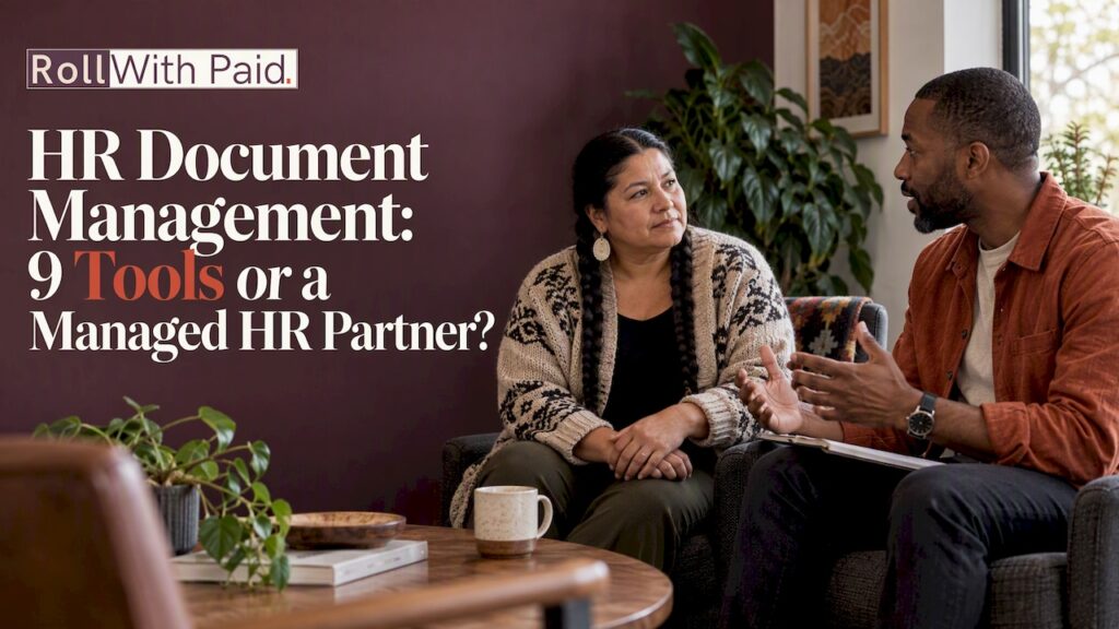 Business owner discussing HR options with advisor