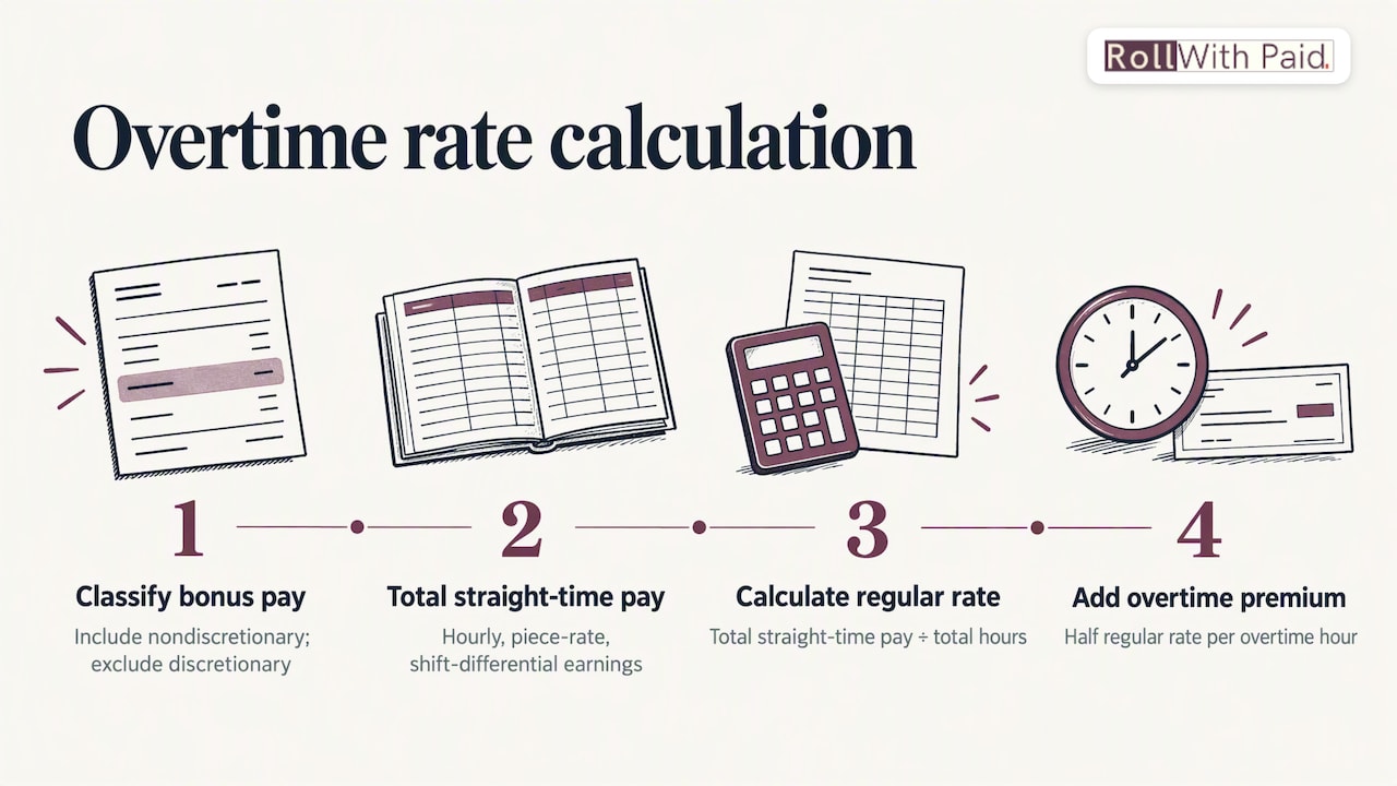 Overtime pay calculation from earnings to premium